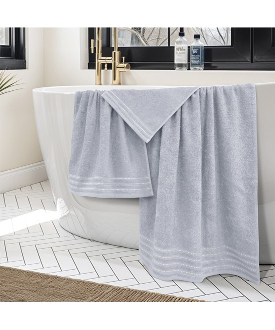 LINO Σετ πετσέτες 3τμχ (30x50,50x90,70x140) Veluva Ανοιχτό Γκρι LINO Σετ πετσέτες 3τμχ (30x50,50x90,70x140) Veluva Ανοιχτό Γκρι