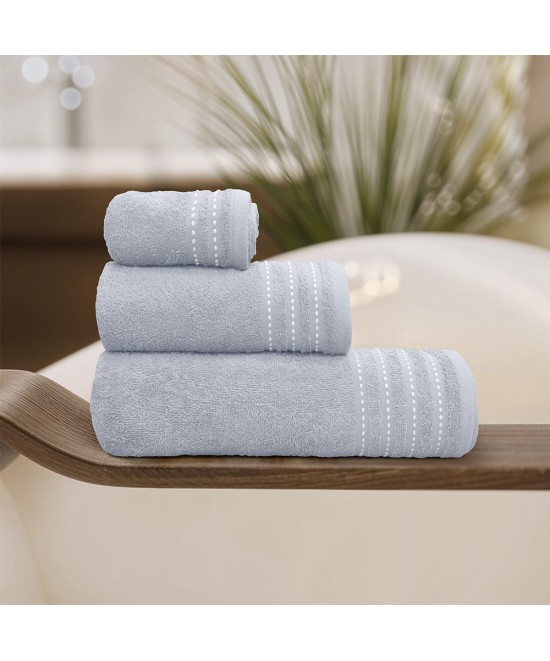 LINO Σετ πετσέτες 3τμχ (30x50,50x90,70x140) Veluva Ανοιχτό Γκρι LINO Σετ πετσέτες 3τμχ (30x50,50x90,70x140) Veluva Ανοιχτό Γκρι