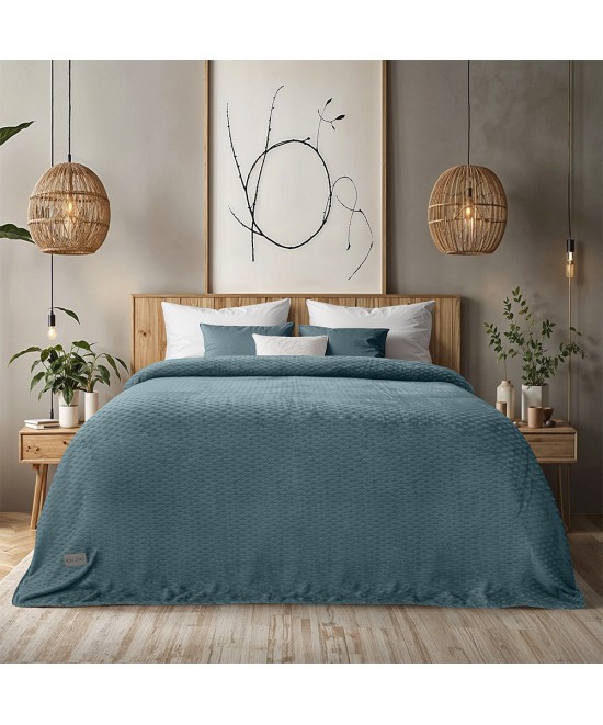 LINO Κουβέρτα Υπέρδιπλη (220x240) Flannel Lofti Ντένιμ LINO Κουβέρτα Υπέρδιπλη (220x240) Flannel Lofti Ντένιμ