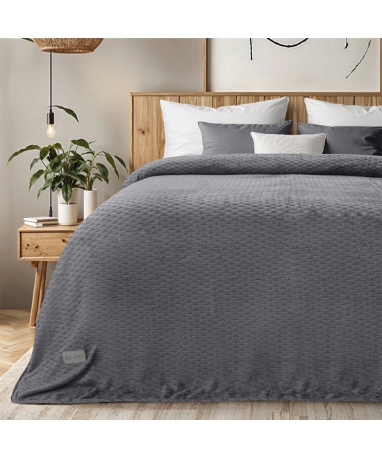 LINO Κουβέρτα Υπέρδιπλη (220x240) Flannel Lofti Γκρι LINO Κουβέρτα Υπέρδιπλη (220x240) Flannel Lofti Γκρι
