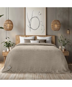 LINO Κουβέρτα Υπέρδιπλη (220x240) Flannel Lofti Taupe