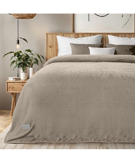 LINO Κουβέρτα Υπέρδιπλη (220x240) Flannel Lofti Taupe