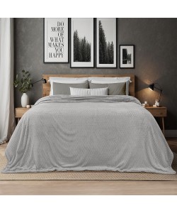 LINO Κουβέρτα Μονή (160x220) Sherpa Lofti Ασημί