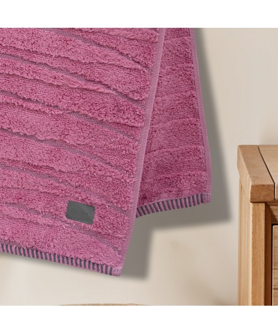 LINO Πετσέτα Προσώπου (50x100) Loomline Κοραλί