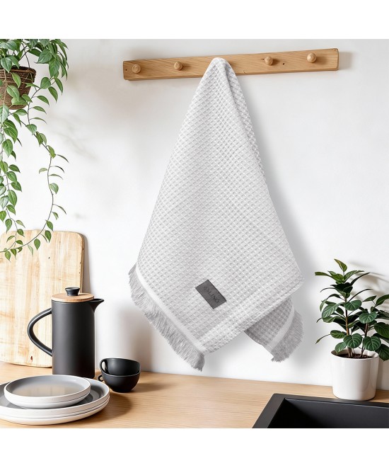 LINO Ποτηρόπανο (40x60) Niksi Ασημί