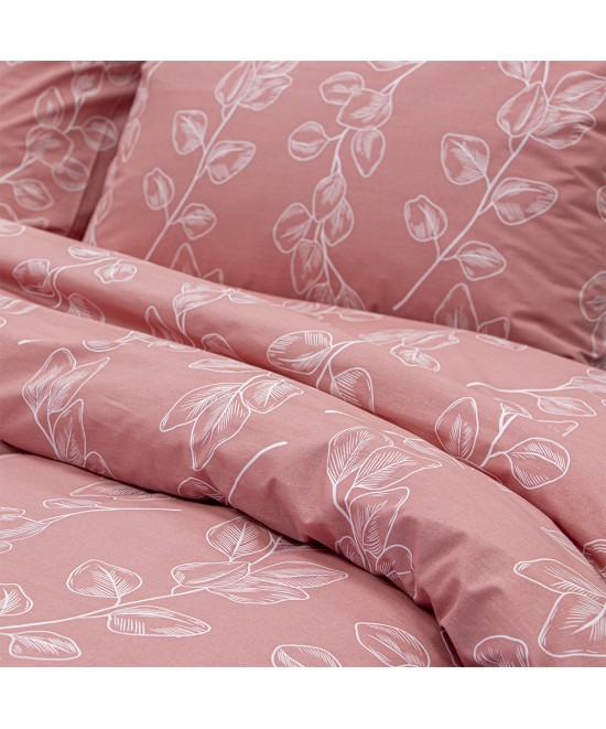 LINO Σετ Παπλωματοθήκη Υπέρδιπλη (225x245) Dejar Ροζ