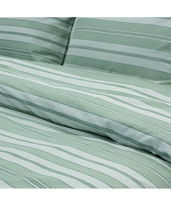 LINO Σετ Παπλωματοθήκη Υπέρδιπλη (225x245) Carril Λαδί