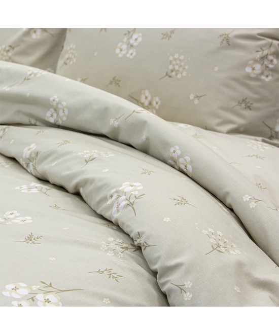 LINO Σετ Παπλωματοθήκη Υπέρδιπλη (225x245) Diminuto Μπεζ