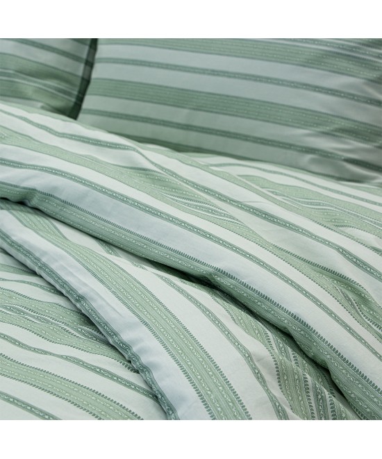 LINO Σετ Σεντόνια Υπέρδιπλα με Λάστιχο (165x200+32) Carril Λαδί