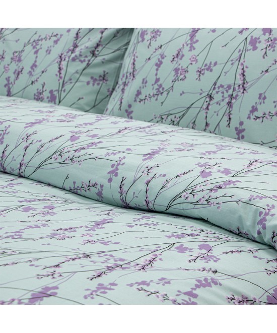 LINO Σετ Σεντόνια Με Λάστιχο (105x200+32) Amandes Λιλά LINO Σετ Σεντόνια Με Λάστιχο (105x200+32) Amandes Λιλά