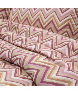 LINO Σετ Σεντόνια Με Λάστιχο (105x200+32) Flots Ροζ