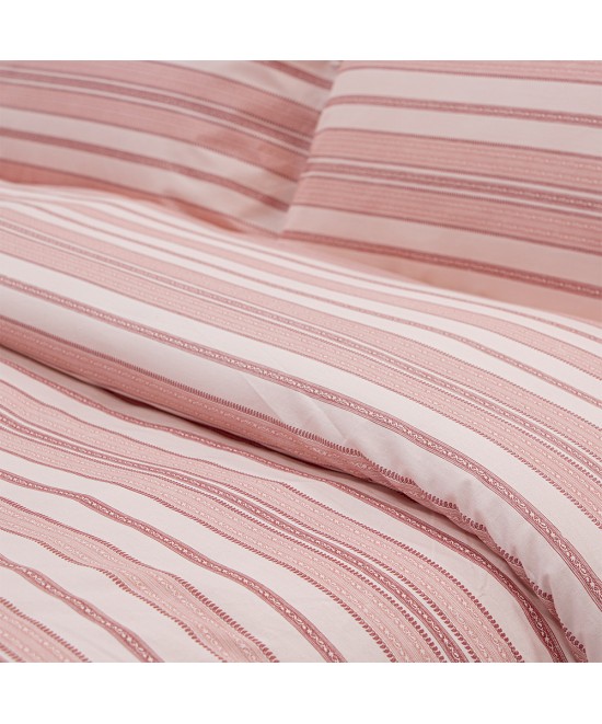 LINO Σετ Σεντόνια Με Λάστιχο (105x200+32) Carril Ροζ