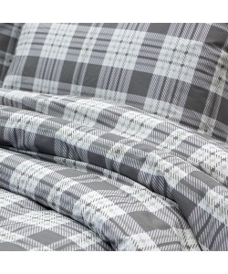 LINO Σετ Σεντόνια Με Λάστιχο (105x200+32) Panier Γκρι