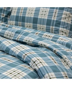 LINO Σετ Σεντόνια Μονά (170x260) Panier Μπλε