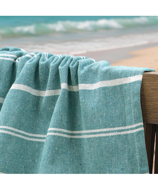 LINO Pestemal Παρεό Veliu 90x180 Πετρόλ