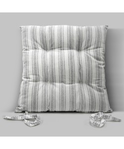 LINO Μαξιλάρι Καρέκλας Nubbie 40x40+5 Ανοικτό Γκρι