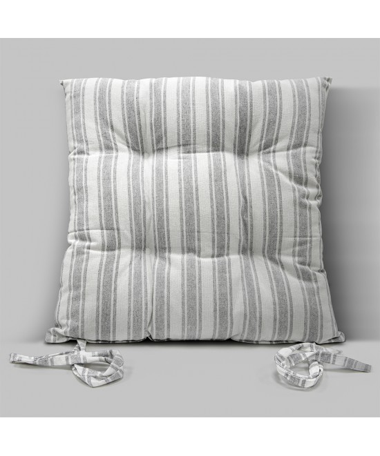 LINO Μαξιλάρι Καρέκλας Nubbie 40x40+5 Ανοικτό Γκρι