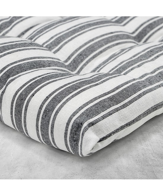 LINO Μαξιλάρι Καρέκλας Nubbie 40x40+5 Σκούρο Γκρι