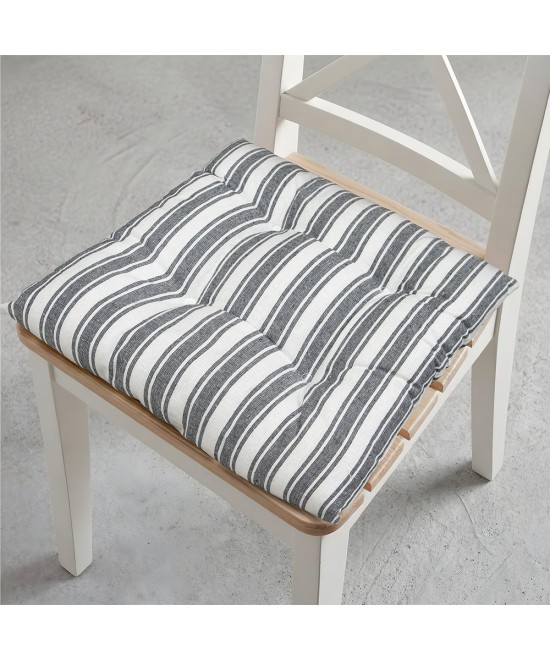 LINO Μαξιλάρι Καρέκλας Nubbie 40x40+5 Σκούρο Γκρι