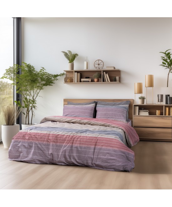 LINO Ζεύγος Μαξιλαροθήκες (52x75) Serica Λιλά