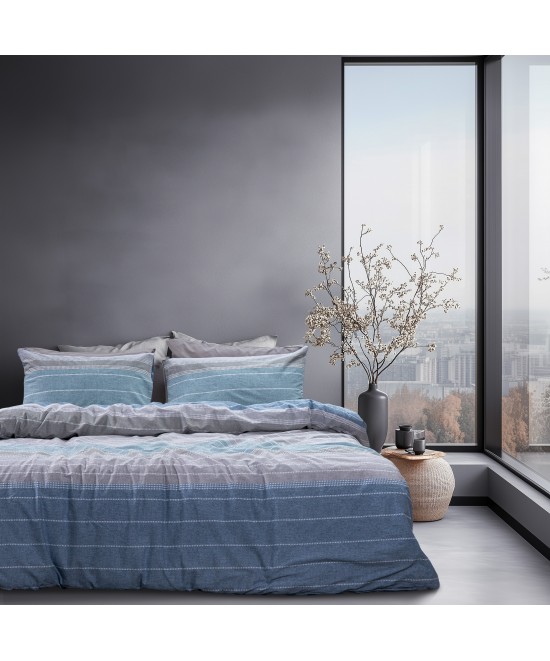 LINO Ζεύγος Μαξιλαροθήκες (52x75) Serica Πετρόλ