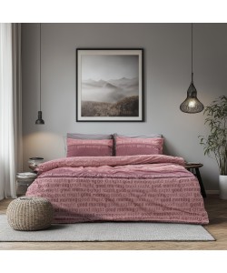LINO Σετ Παπλωματοθήκη Μονή (170x250) Nuvet Dusty Pink