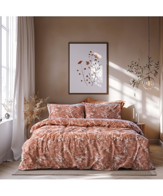 LINO Ζεύγος Μαξιλαροθήκες (52x75) Celestia Terracota