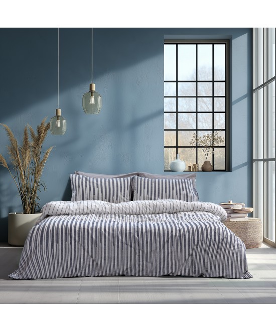 LINO Ζεύγος Μαξιλαροθήκες (52x75) Elan Γκρι