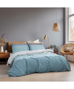 LINO Ζεύγος Μαξιλαροθήκες (52x75) Releaf Πετρόλ