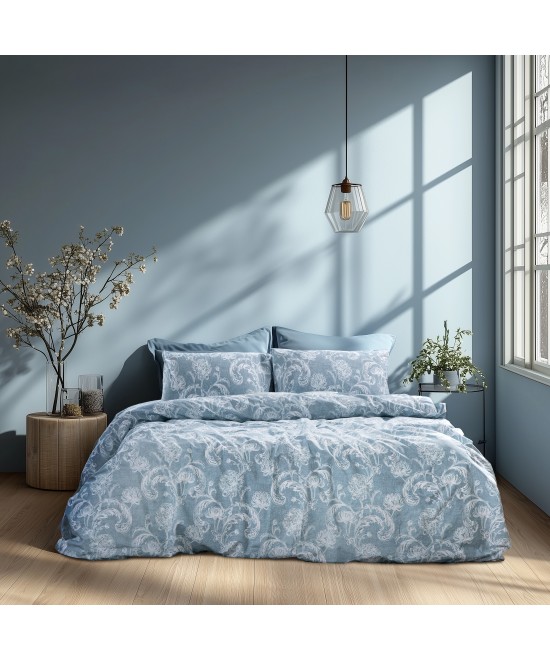 LINO Ζεύγος Μαξιλαροθήκες (52x75) Elysian Μπλε