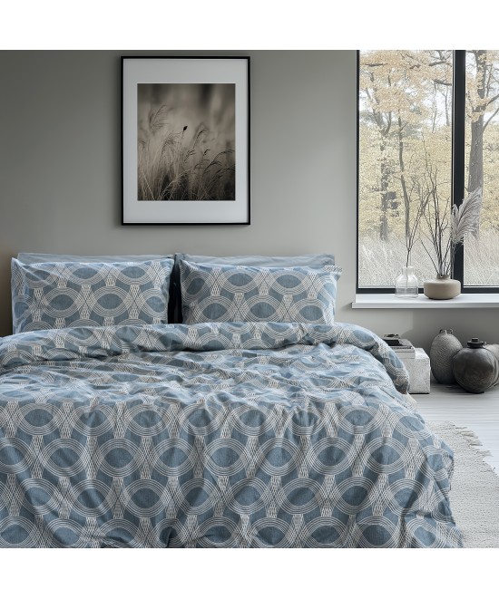 LINO Ζεύγος Μαξιλαροθήκες (52x75) Loomo Μπλε